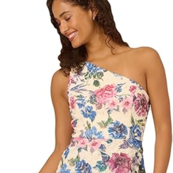 Adrianna Papell Women's Size 6 Print Soutache Midi Dress - Picture 1 of 16